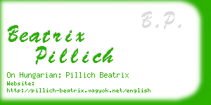 beatrix pillich business card